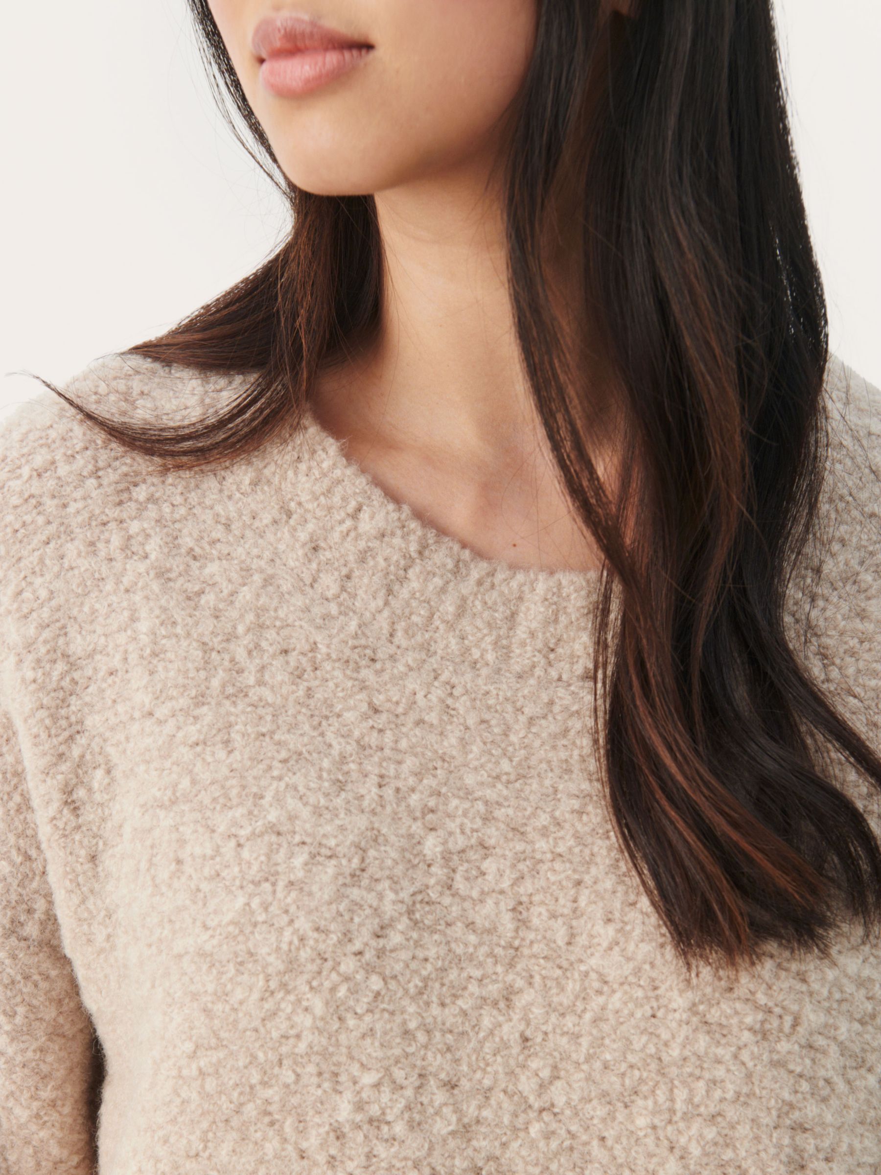 Buy Part Two Carlie Wool Blend Regular Fit Pullover Jumper, Feather Grey Online at johnlewis.com