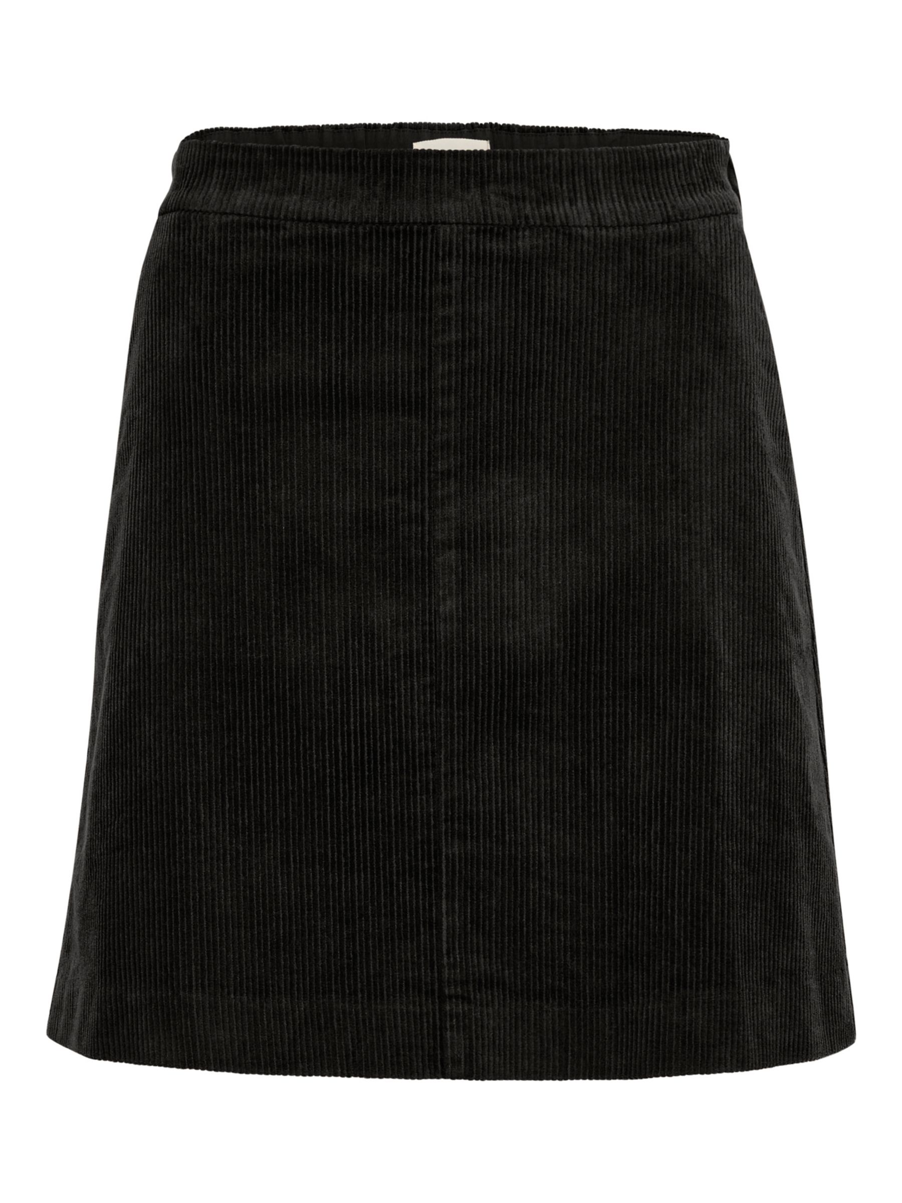 Part Two Lings Corduroy Mini Skirt, Black at John Lewis & Partners
