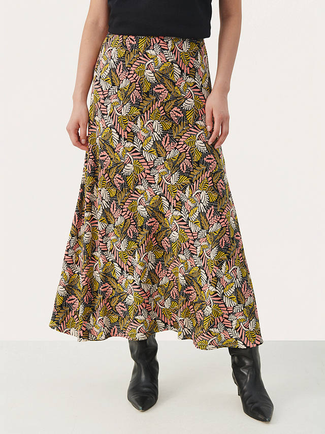 Part Two Rin Leaf Print Maxi Skirt, Crabapple