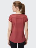 Venice Beach Damaris Short Sleeve Gym Top, Deep Red