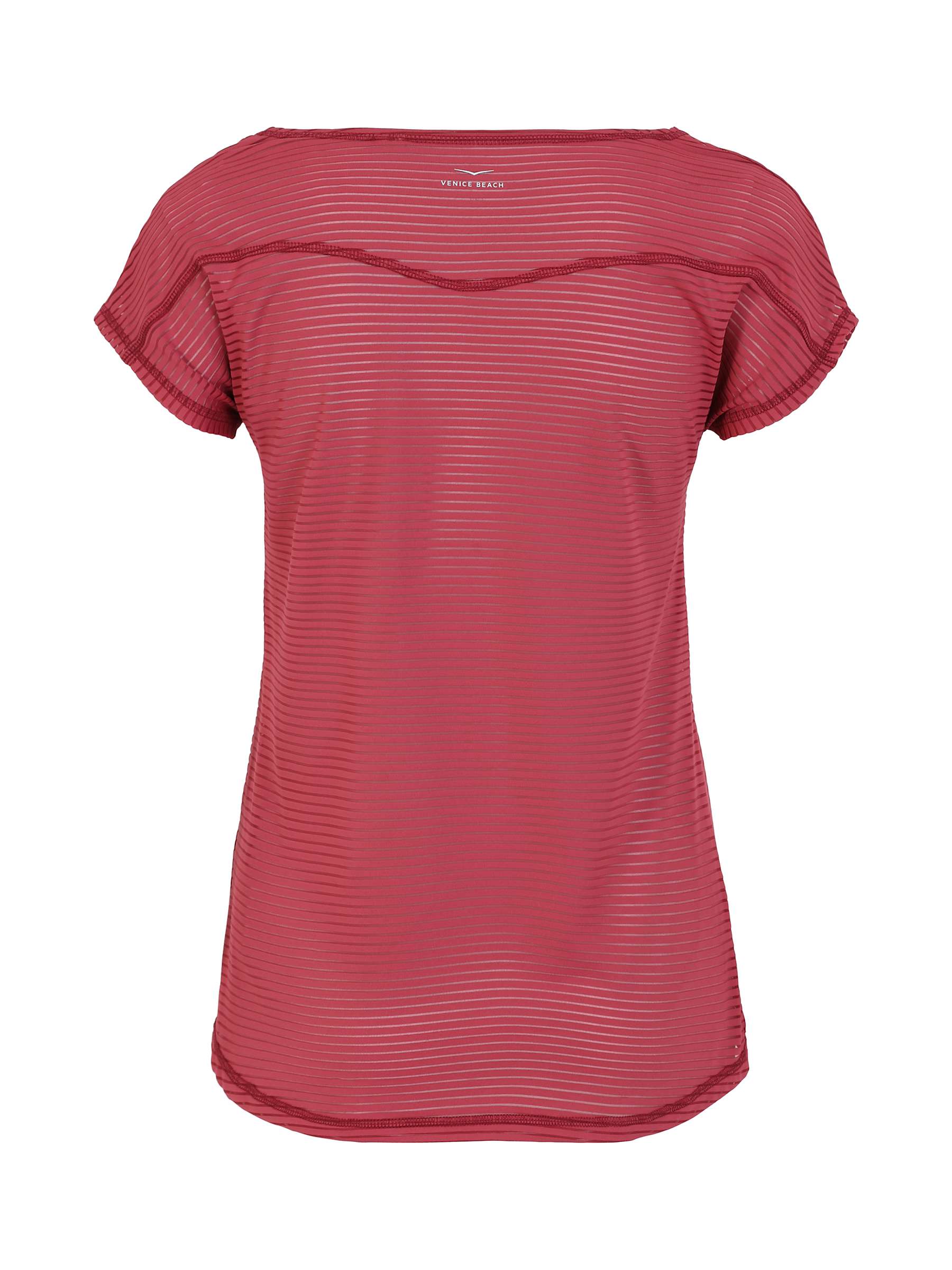 Buy Venice Beach Damaris Short Sleeve Gym Top, Deep Red Online at johnlewis.com