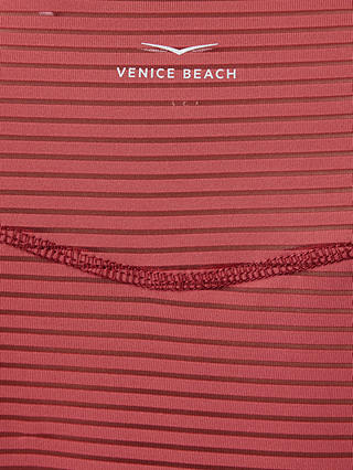 Venice Beach Damaris Short Sleeve Gym Top, Deep Red