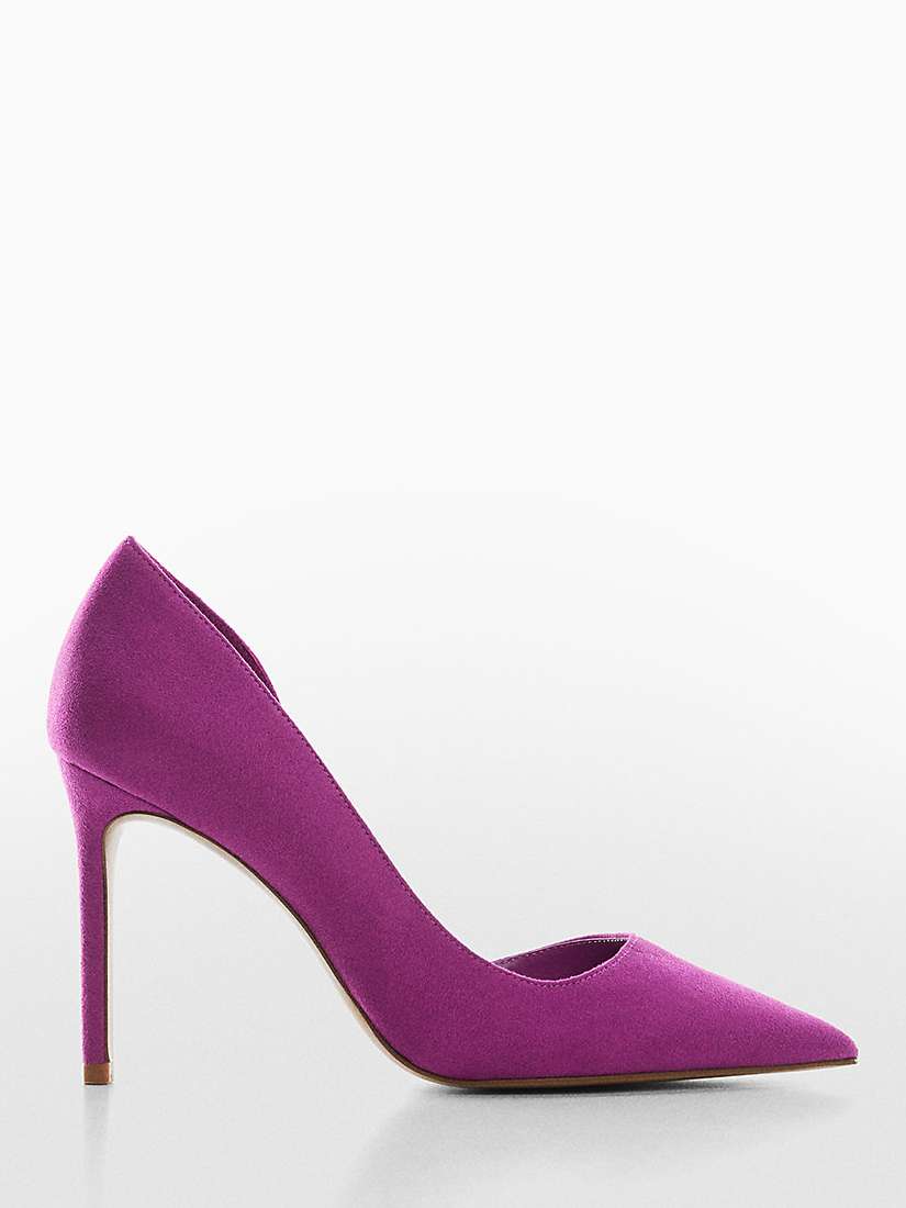 Mango Audreyn High Heel Court Shoes, Purple at John Lewis & Partners