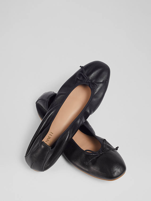 L.K.Bennett Trilly Leather Ballet Pumps, Bla-black