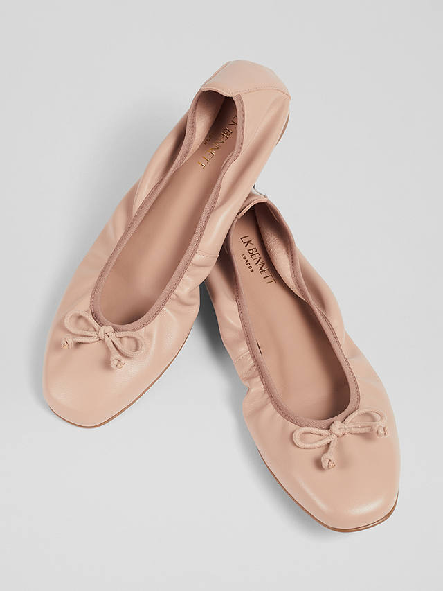 L.K.Bennett Trilly Leather Ballet Pumps, Bei-trench