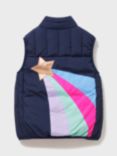 Crew Clothing Kids' Lightweight Star Applique Gilet, Navy Blue