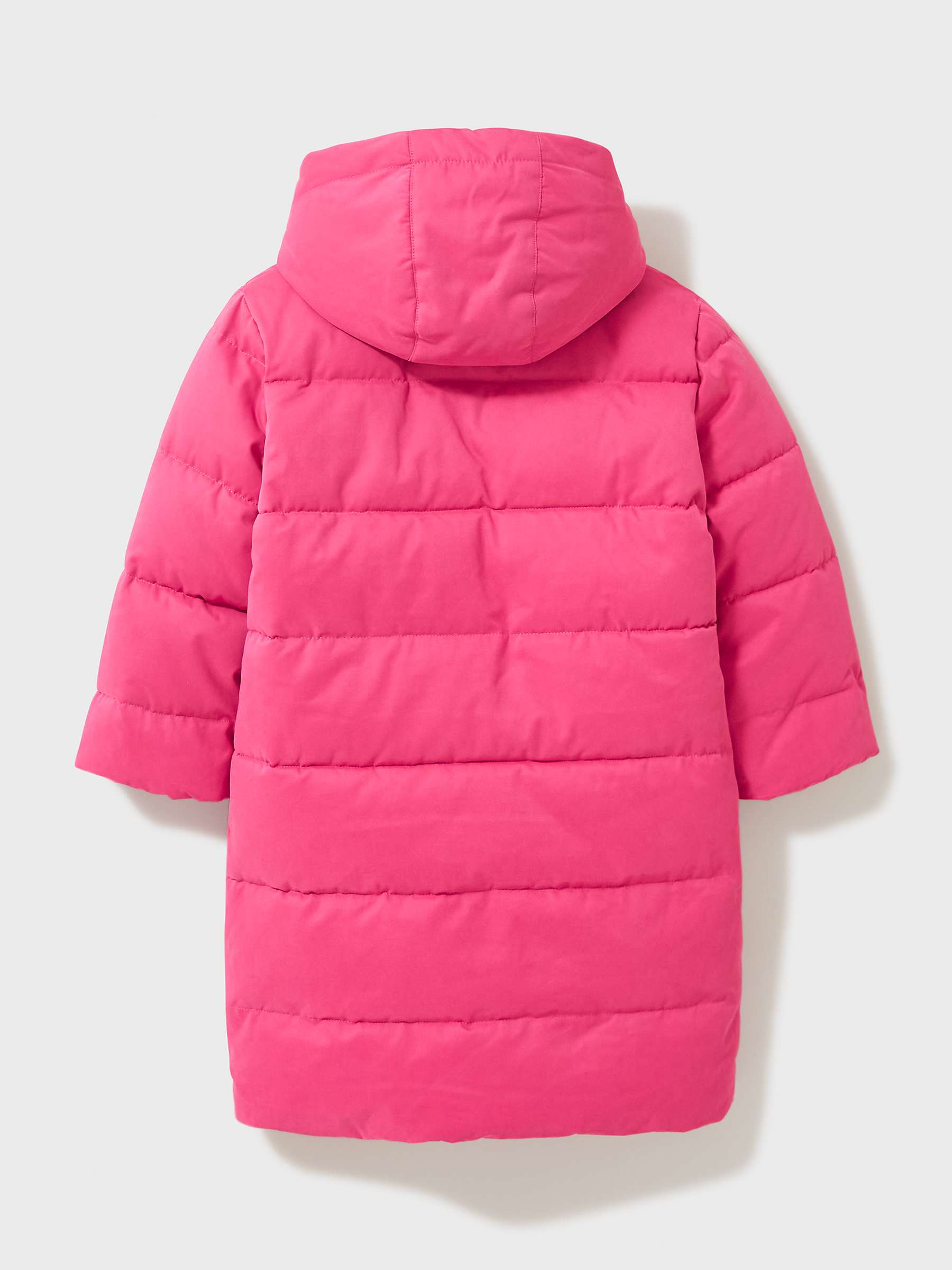 Buy Crew Clothing Kids' Long Line Duvet Coat, Mid Pink Online at johnlewis.com