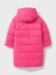 Crew Clothing Kids' Long Line Duvet Coat, Mid Pink, Mid Pink