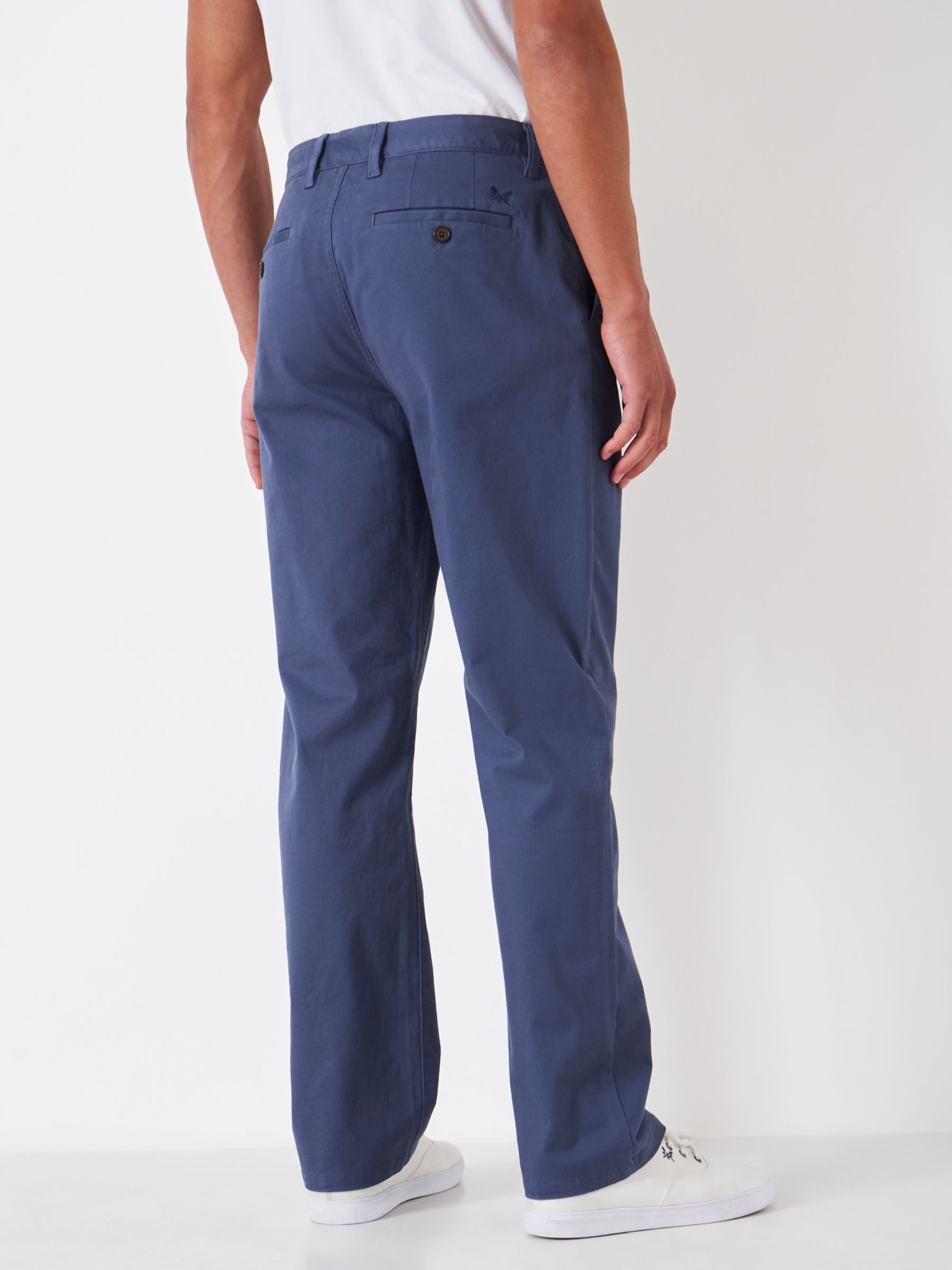 Crew Clothing Straight Fit Chinos, Denim Blue