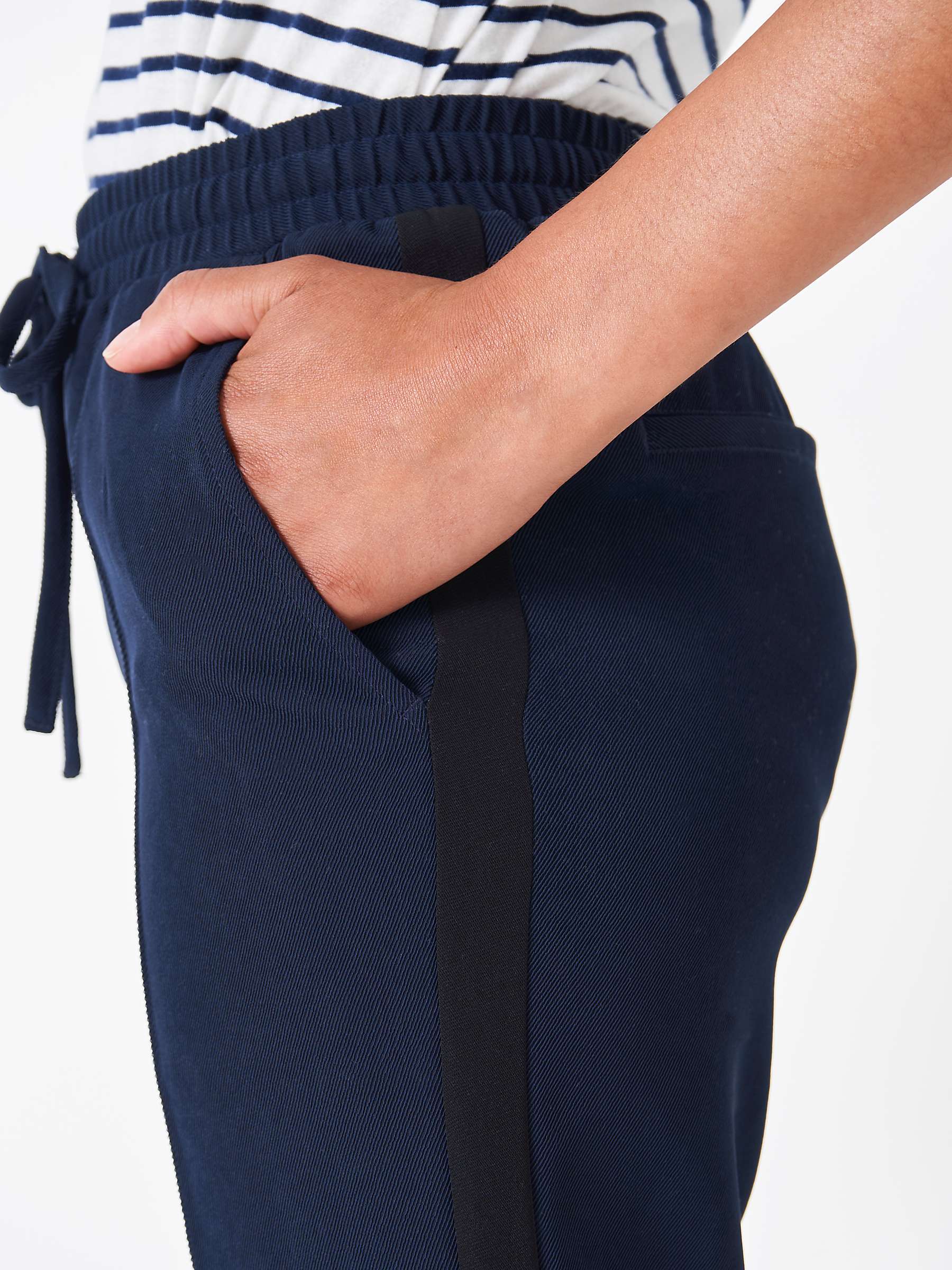 Buy Crew Clothing Hoxton Tapered Trouser, Navy Online at johnlewis.com