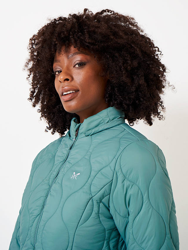 Crew Clothing Lightweight Quilted Jacket, Teal Blue