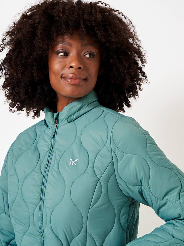 Crew Clothing Lightweight Quilted Jacket, Teal Blue