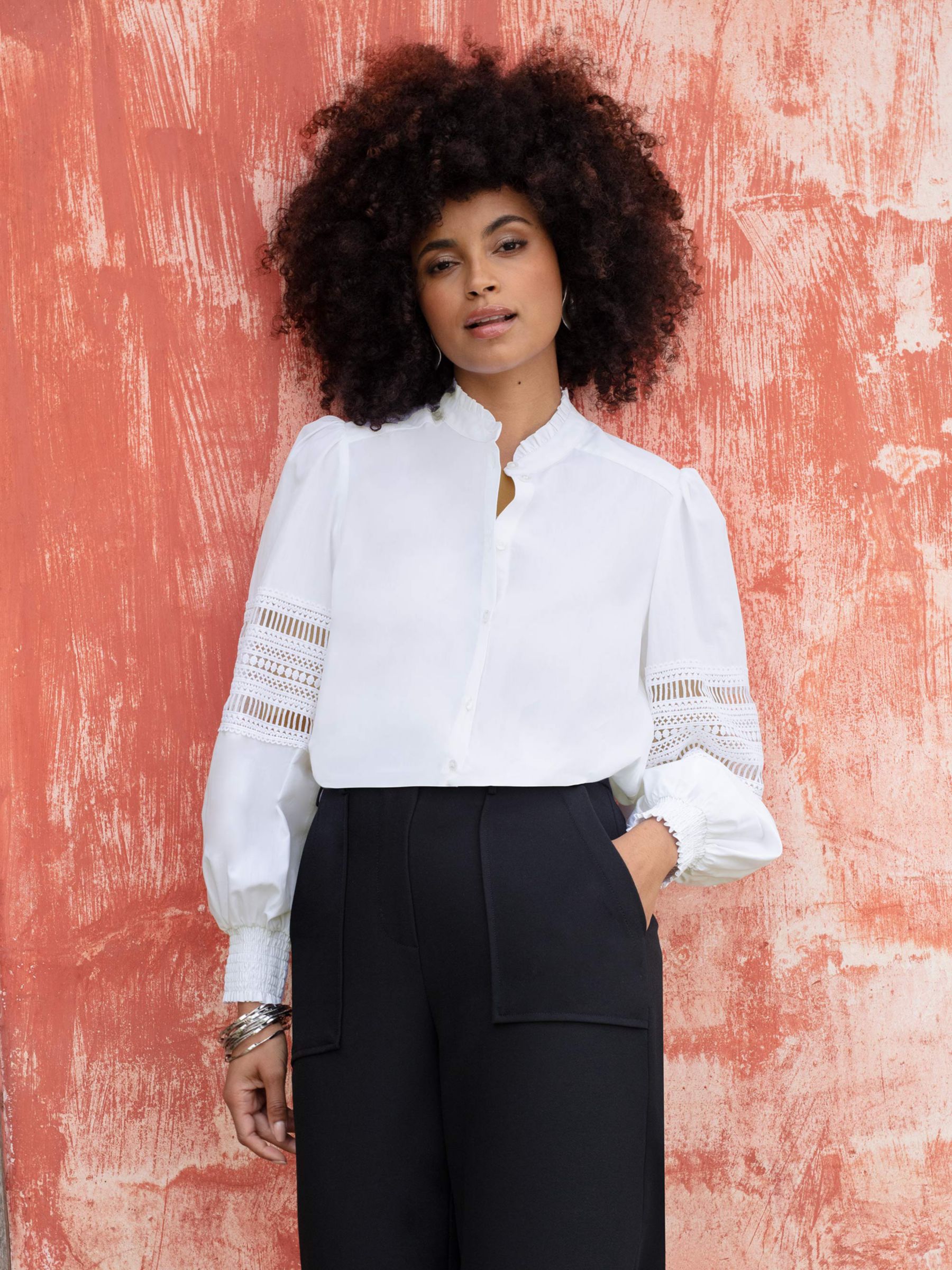 Black Crinkle Grown On Sleeve Shirt – Ro&Zo