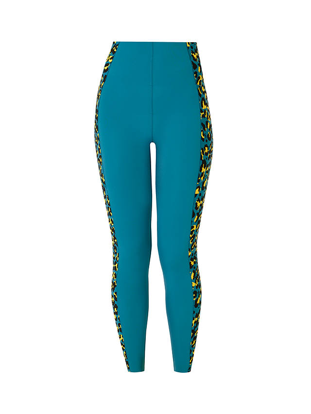 Sweaty Betty Power UltraSculpt High-Waisted Gym Leggings, Blue Pixel Leopard 