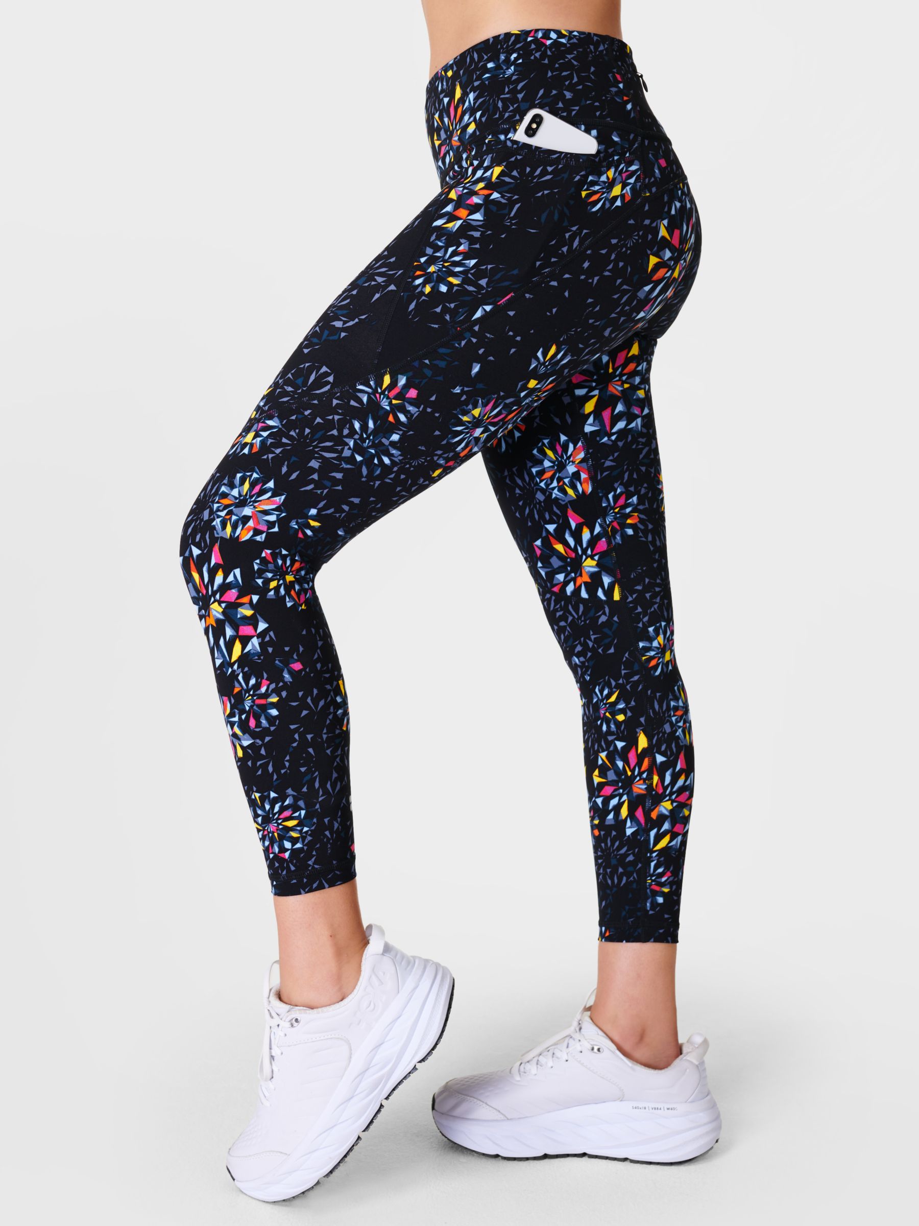 Sweaty Betty Power 7/8 Gym Leggings, Black Faceted Floral at John Lewis &  Partners