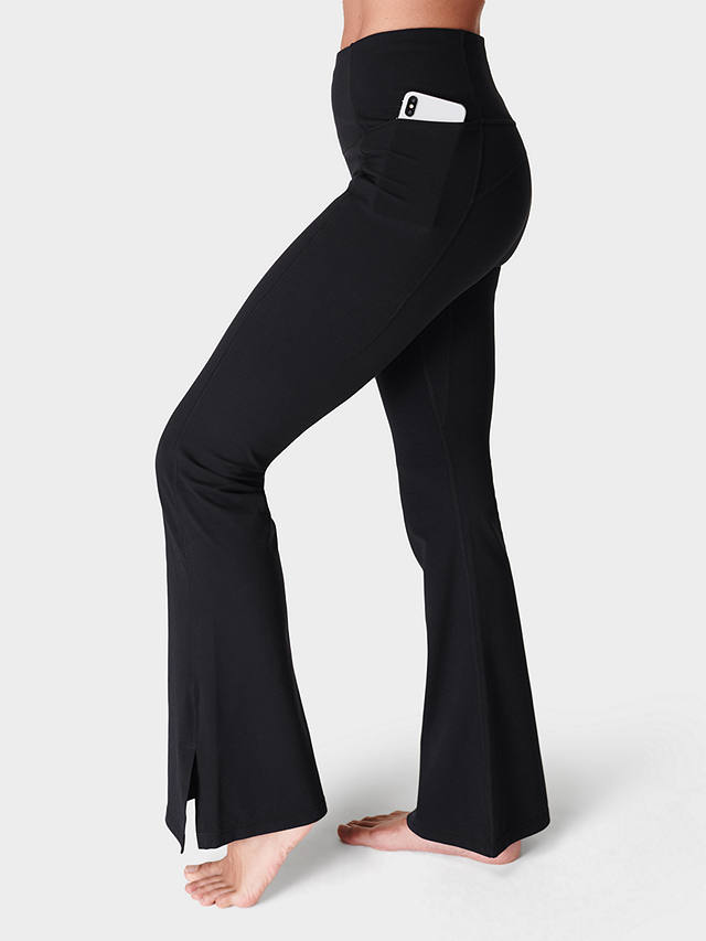 Sweaty Betty Super Soft 30" Flare Yoga Trousers, Black