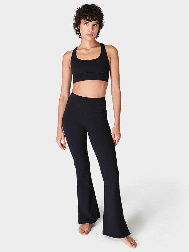 Sweaty Betty Super Soft 30" Flare Yoga Trousers, Black