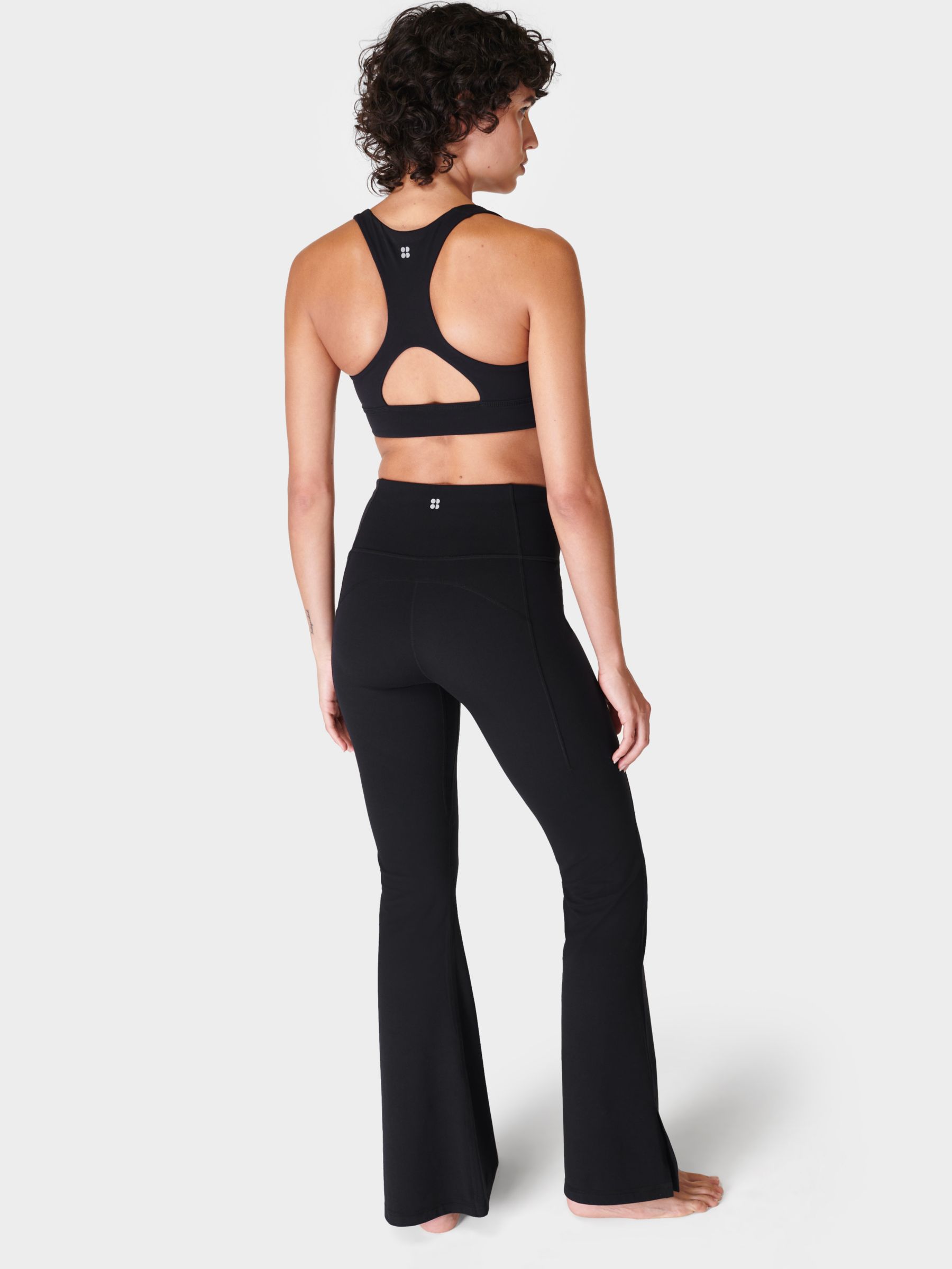 Sweaty Betty Super Soft 30 Flare Yoga Trousers, Black at John Lewis &  Partners