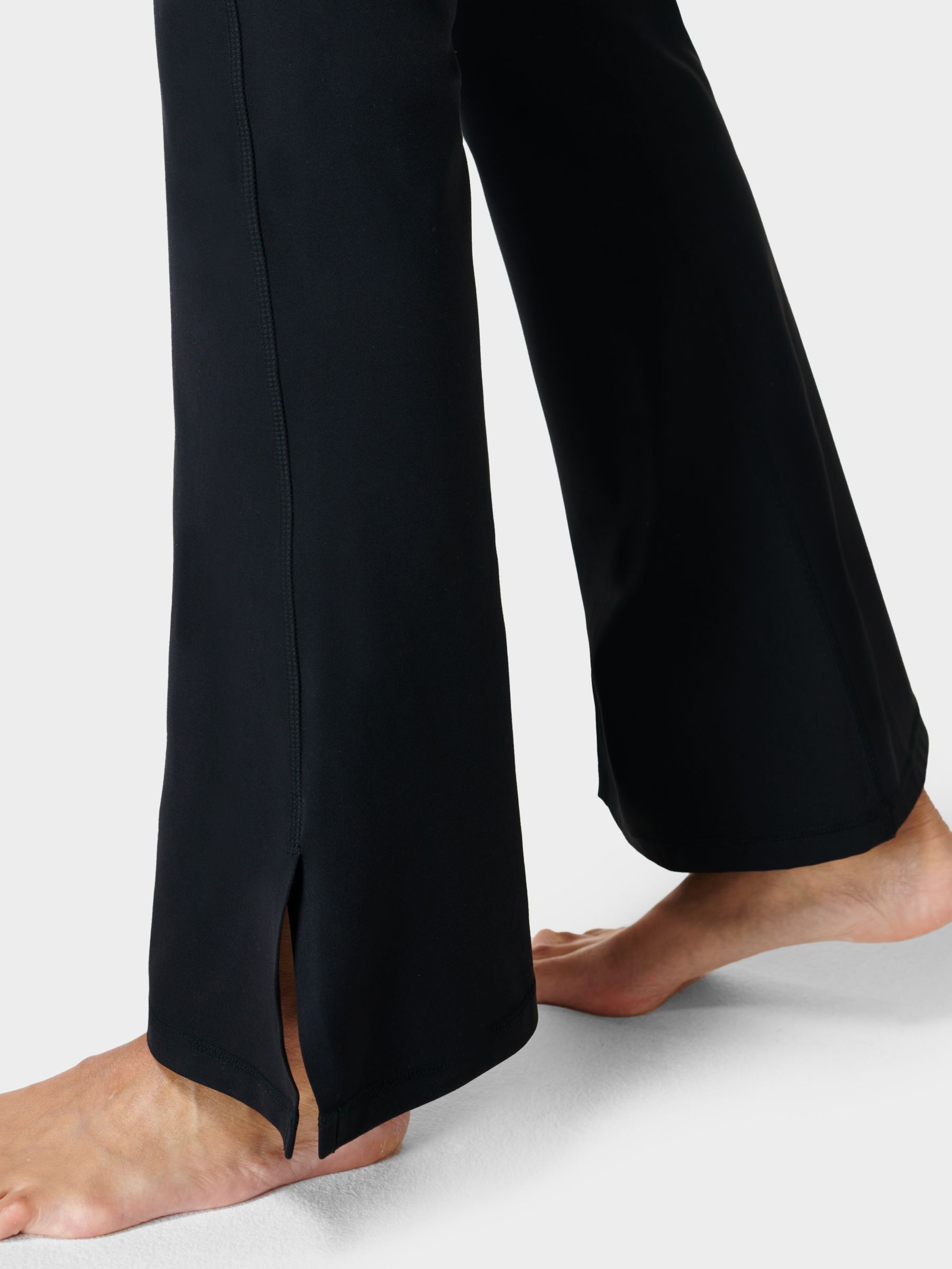 Buy Sweaty Betty Black Super Soft Flare 30 Yoga Trousers from