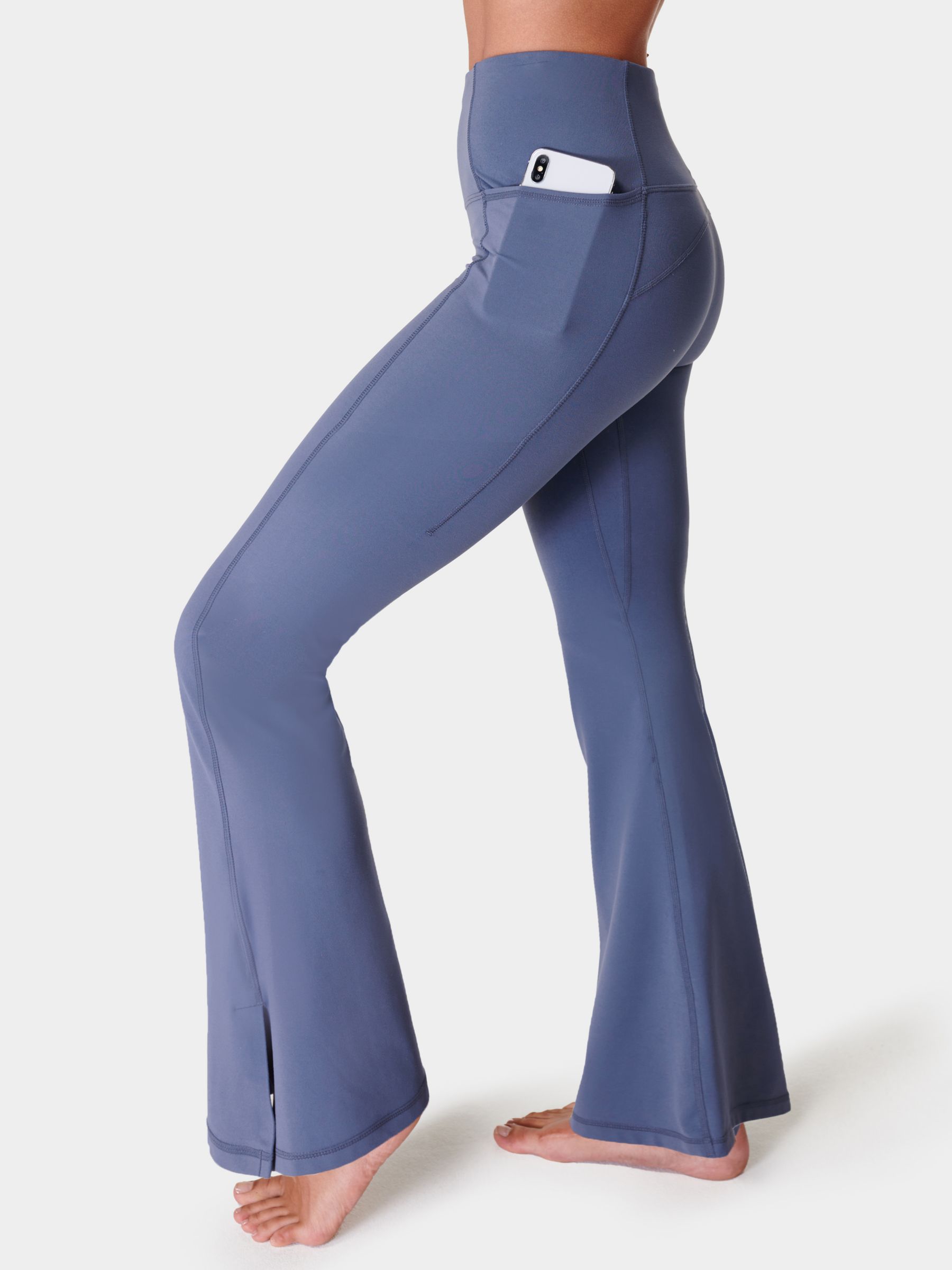 Super Soft Flare Yoga Trousers - Agate Blue, Women's Trousers & Yoga Pants
