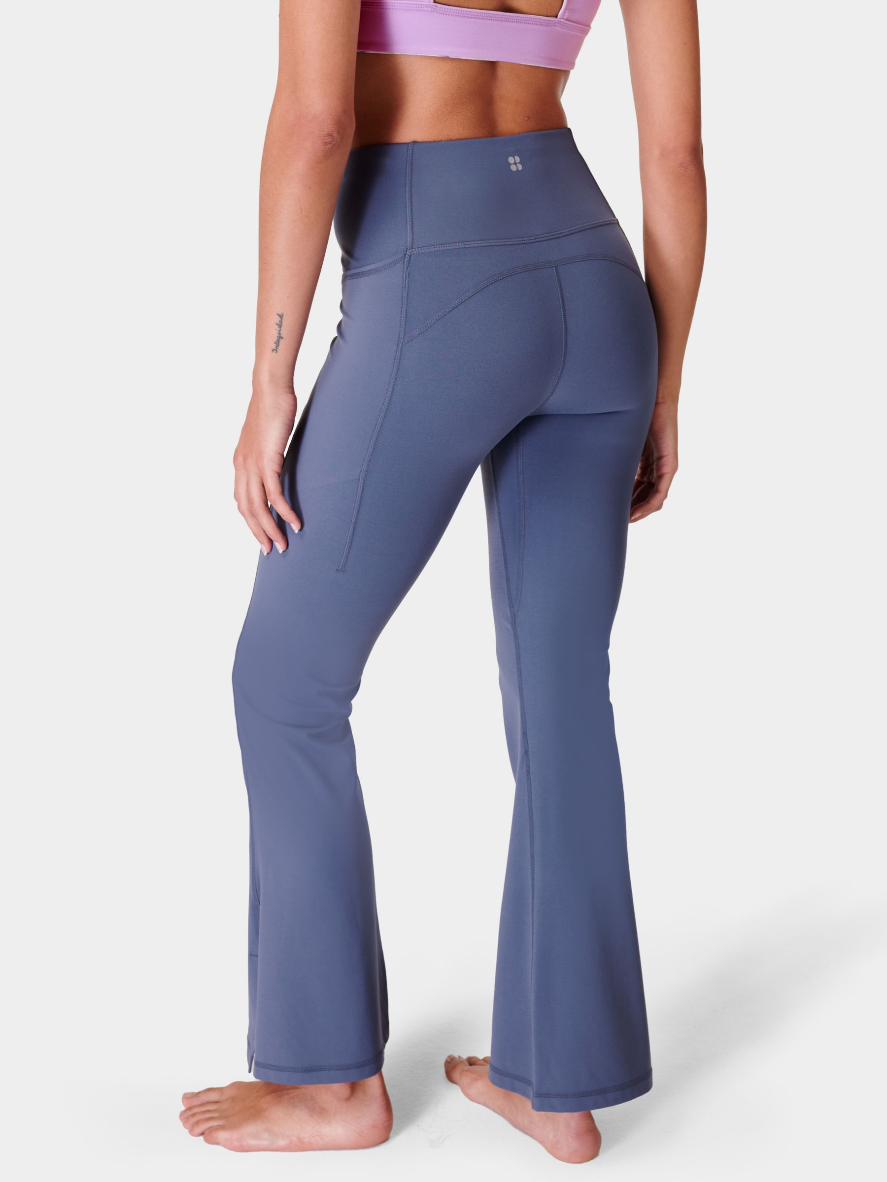 Sweaty Betty Super Soft 30 Flare Yoga Trousers, Urban Grey at John Lewis &  Partners