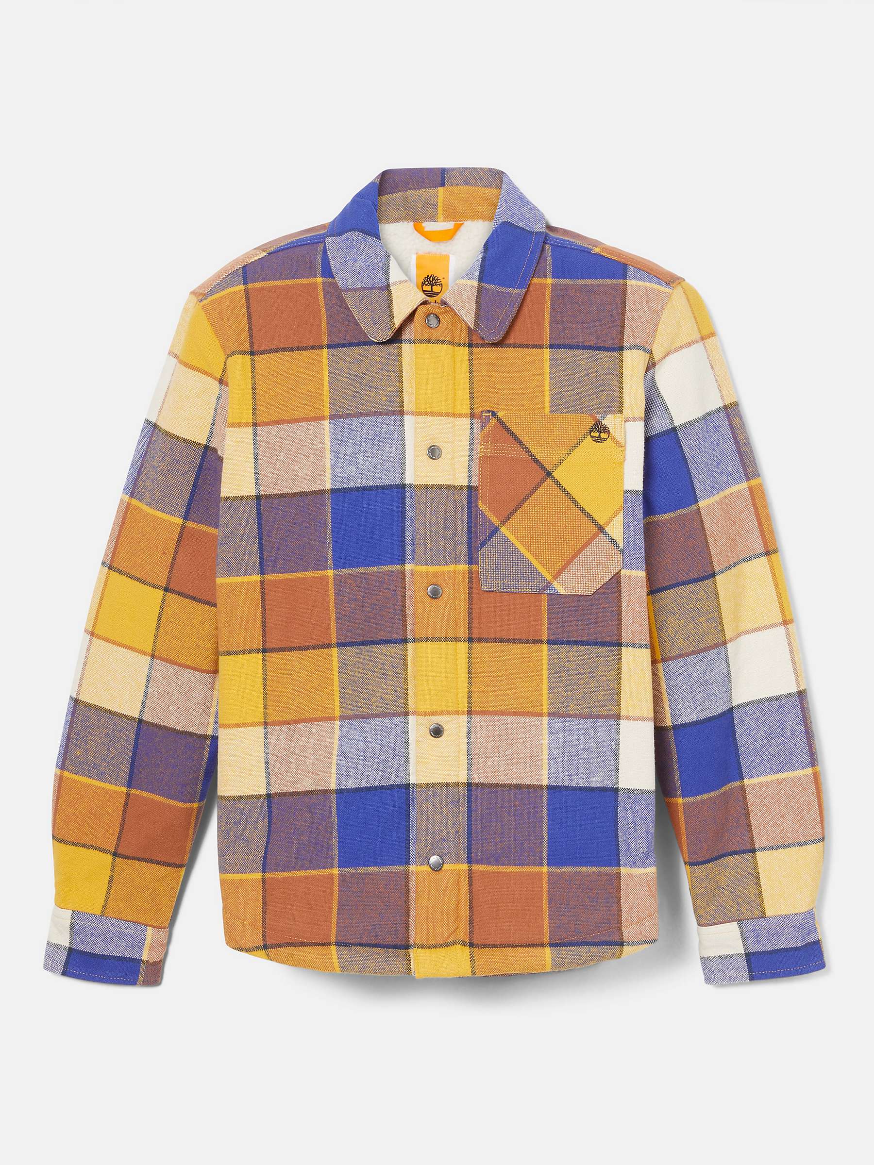 Buy Timberland Sherpa Lined Overshirt, Yellow/Multi Online at johnlewis.com