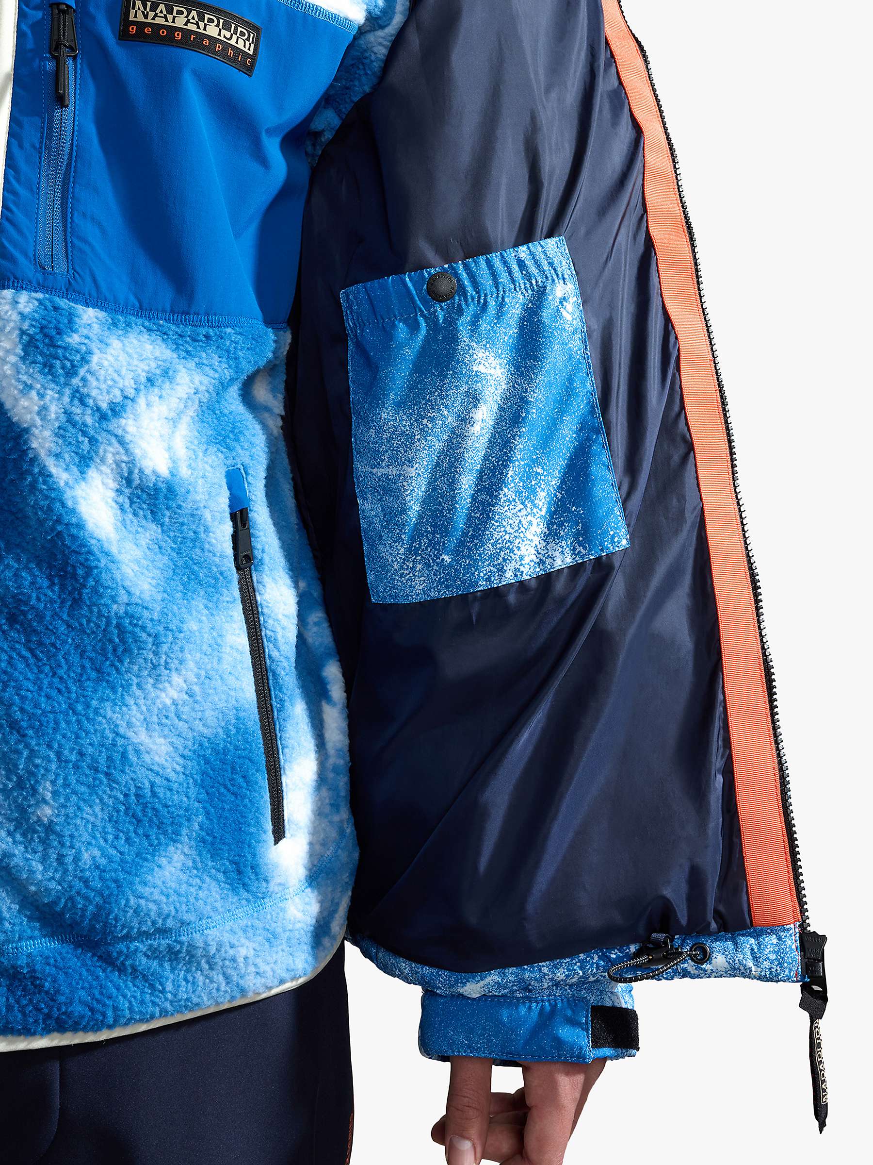 Buy Napapijri A-Raspeball Puffer Jacket, Blue/Multi Online at johnlewis.com