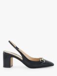 Dune Detailed Fabric Court Shoes, Black