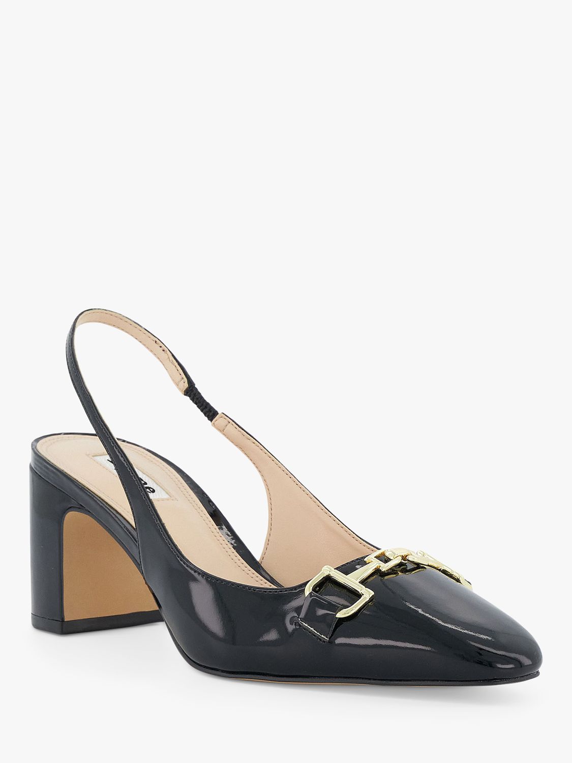 Dune Detailed Fabric Court Shoes, Black