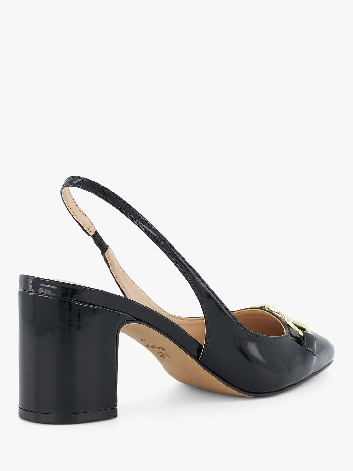 Buy Dune Detailed Fabric Court Shoes, Black Online at johnlewis.com