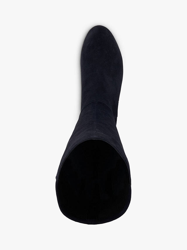 Dune Tayla Suede Knee High Boots, Navy-suede at John Lewis & Partners
