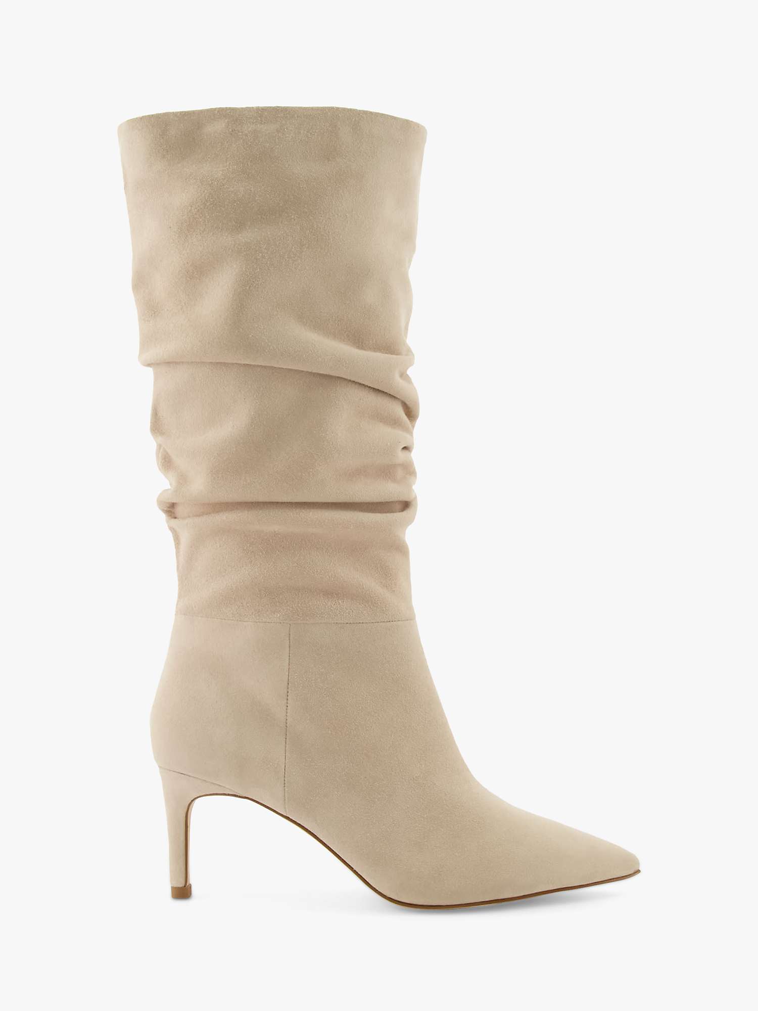Buy Dune Suede Slouch Point Long Boots Online at johnlewis.com