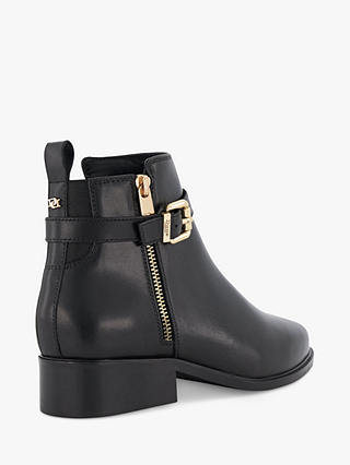 Dune Pepi Leather Ankle Boots, Black-leather