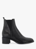 Dune Pouring Leather Chelsea Boots, Black