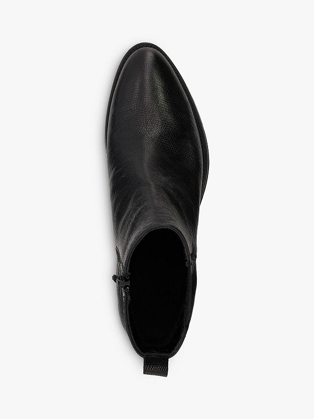 Dune Pouring Leather Chelsea Boots, Black at John Lewis & Partners