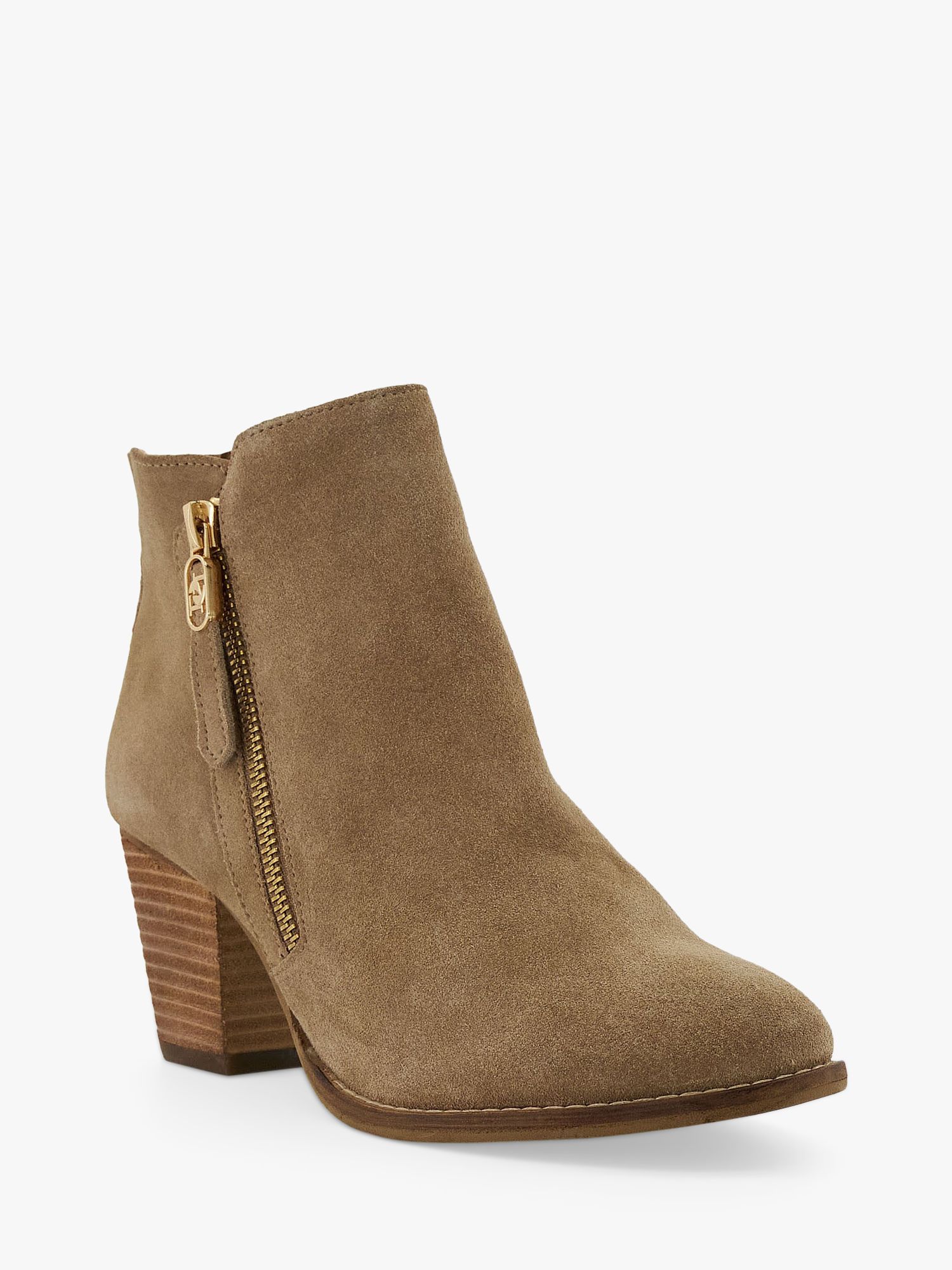 Buy Dune Paicey Suede Ankle Boots, Taupe Online at johnlewis.com