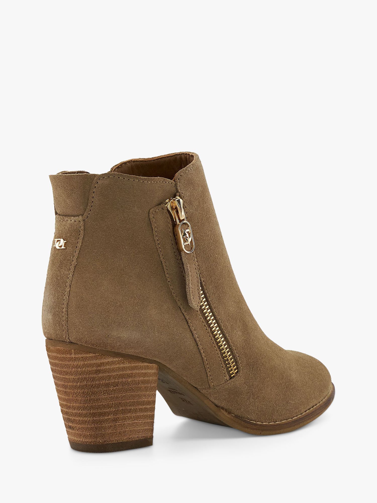 Buy Dune Paicey Suede Ankle Boots, Taupe Online at johnlewis.com
