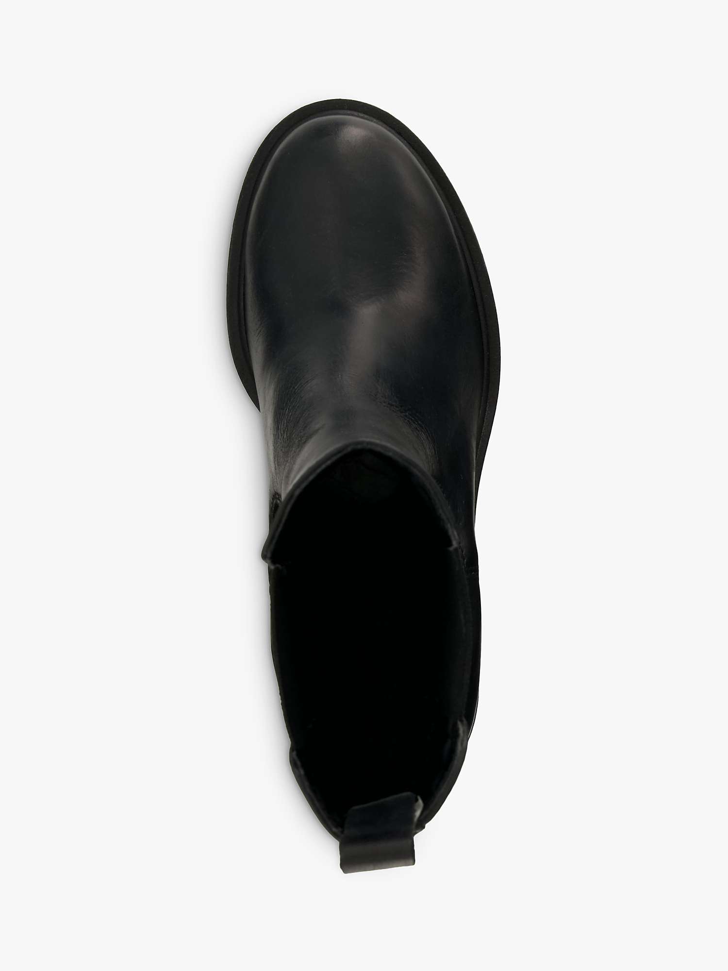 Dune Pinaz Leather Chelsea Boots, Black at John Lewis & Partners