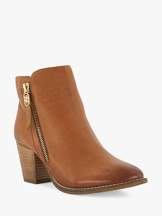 Dune Paicey Leather Ankle Boots, Tan