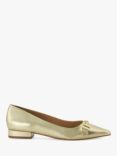 Dune Haydenne Pointed Toe Leather Pumps, Gold