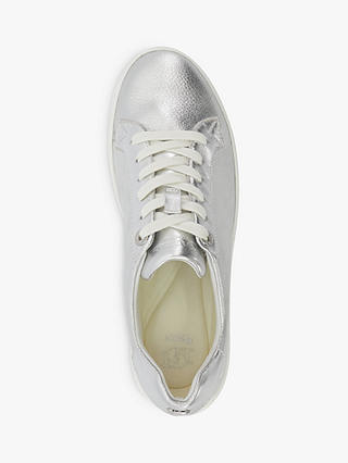 Dune Episode Textured Flatform Trainers, Silver-leather