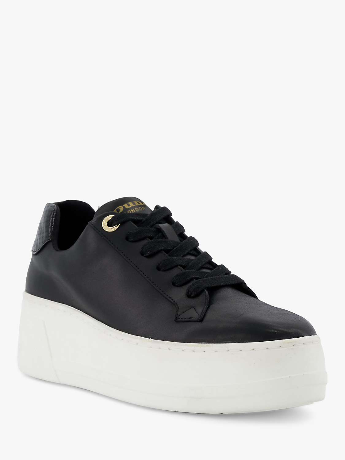 Buy Dune Episode Leather Reptile Detail Flatform Trainers Online at johnlewis.com
