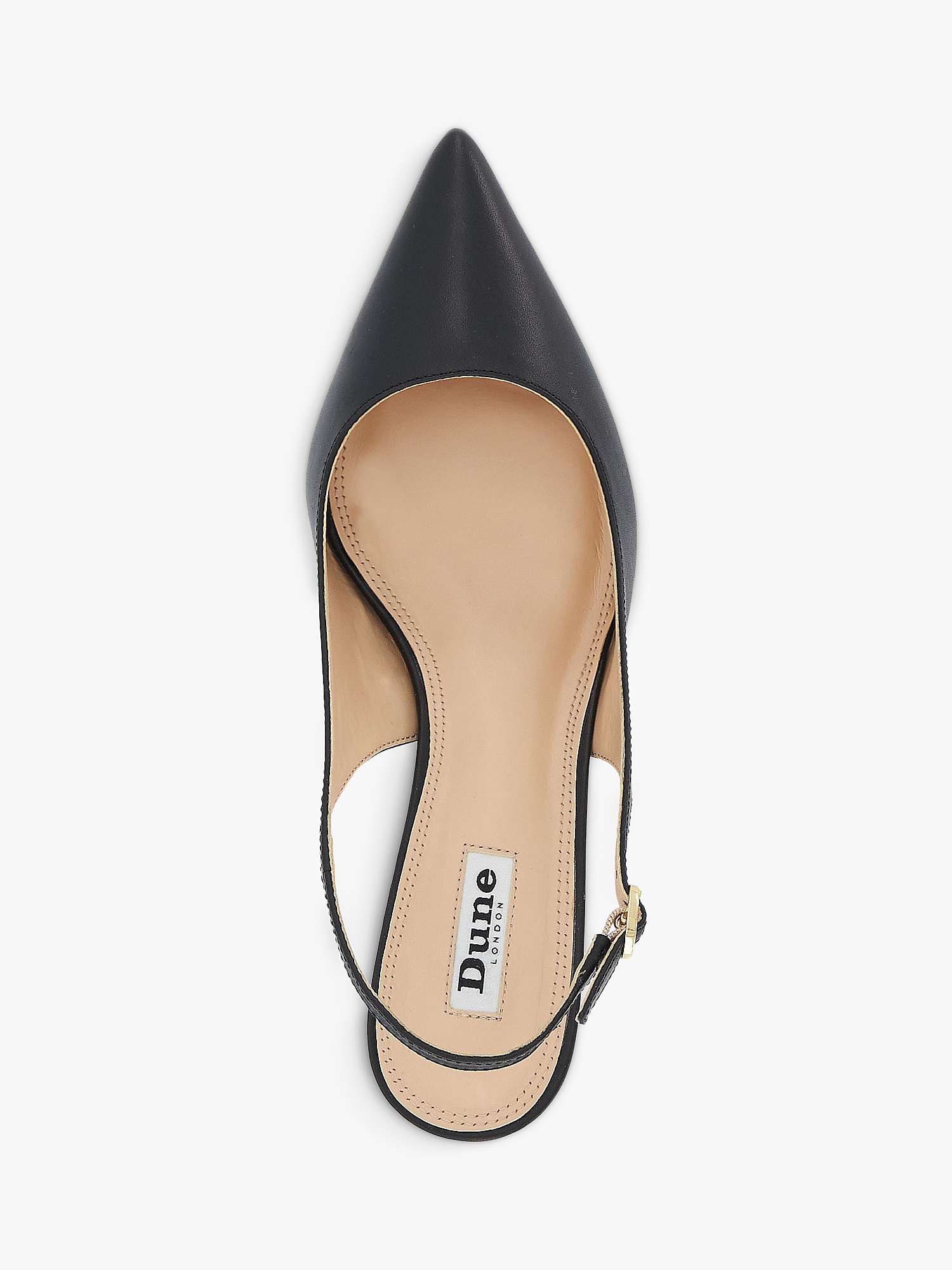 Buy Dune Celini Leather Court Shoes, Black Online at johnlewis.com