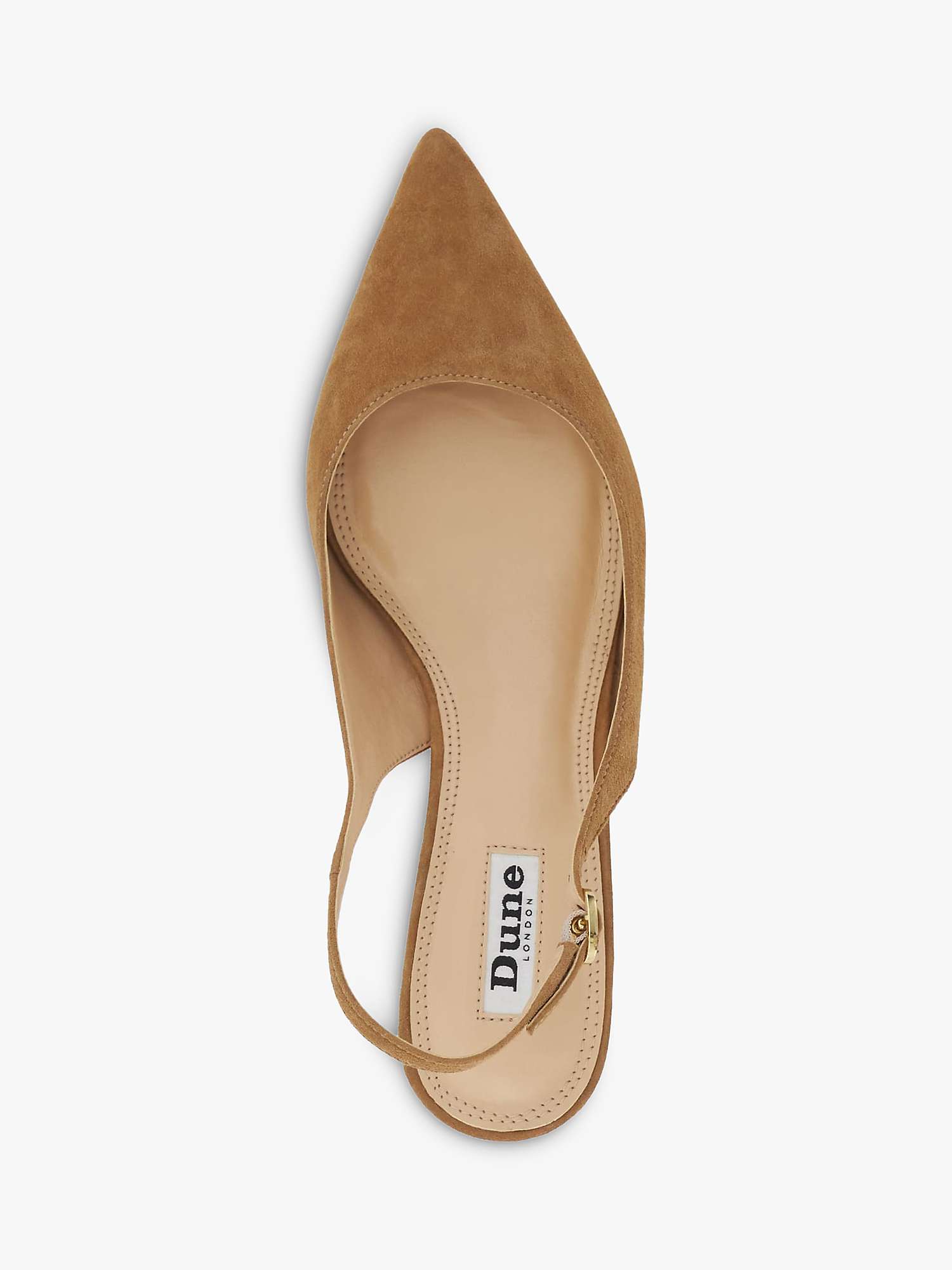 Buy Dune Celini Suede Slingback Court Shoes, Camel Online at johnlewis.com