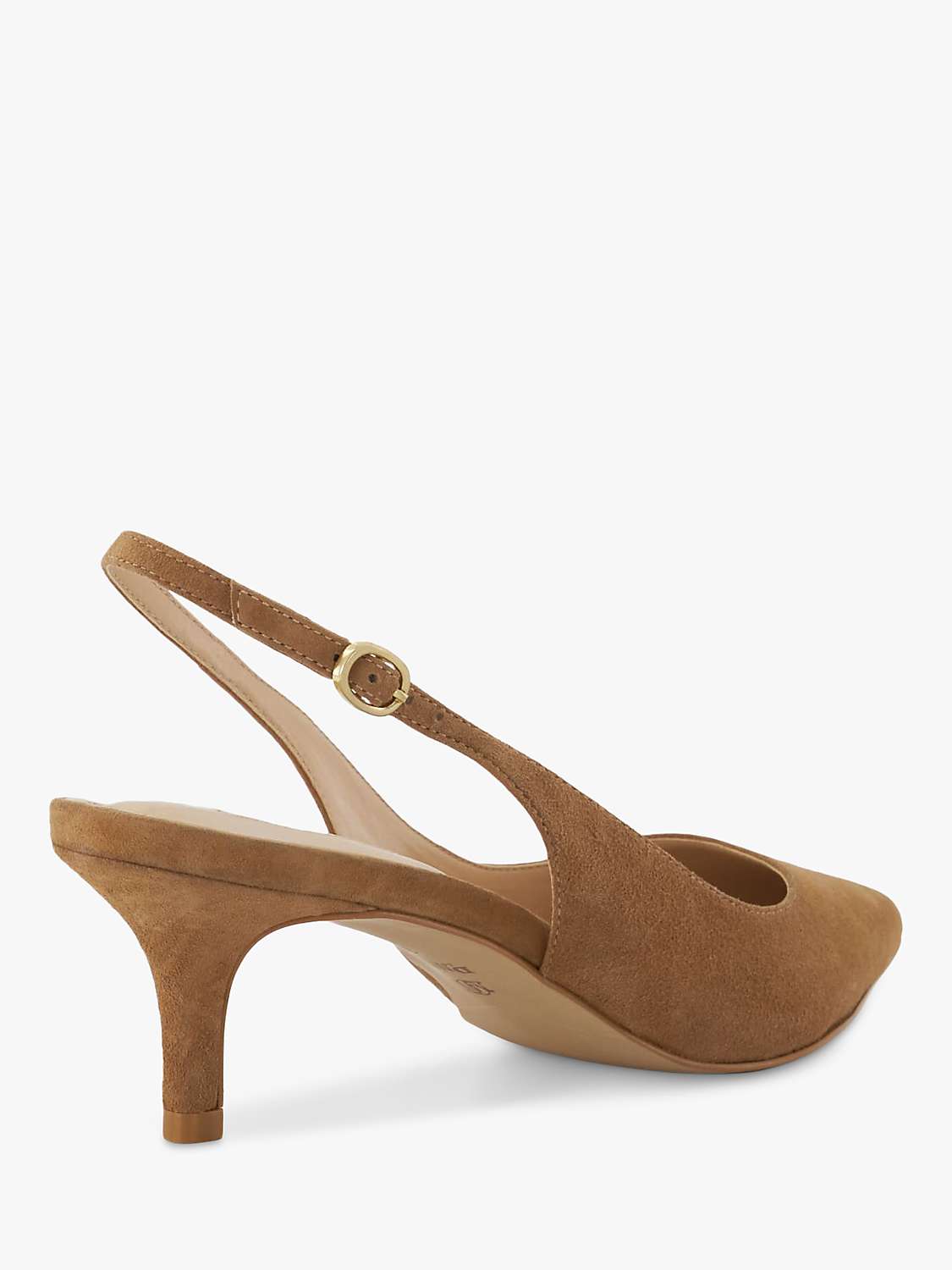 Buy Dune Celini Suede Slingback Court Shoes, Camel Online at johnlewis.com