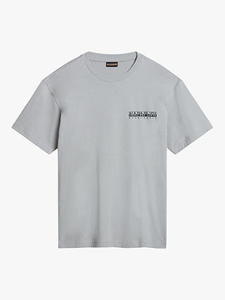 Napapijri Telemark Short Sleeve T-Shirt, Grey at John Lewis & Partners