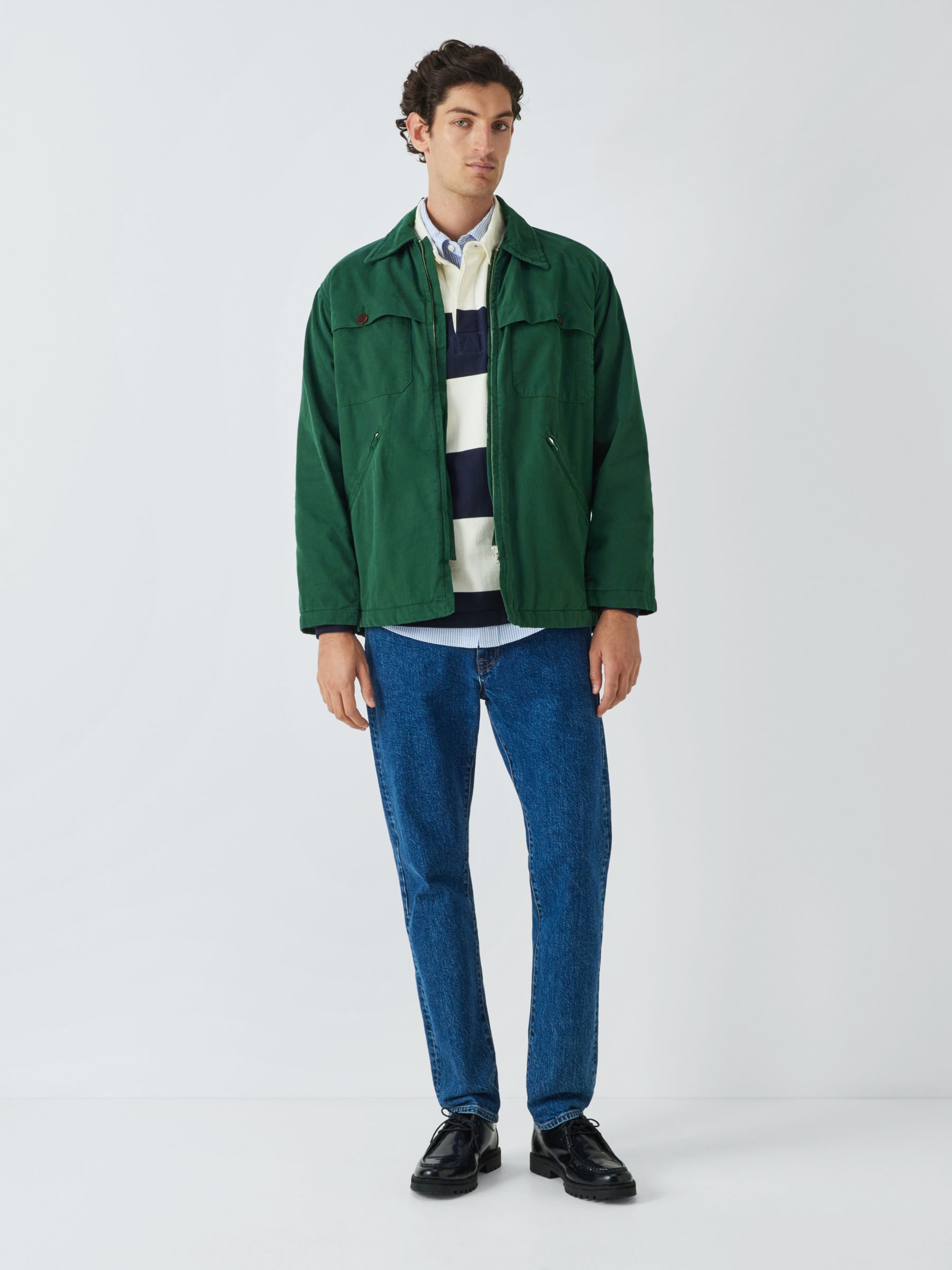 La Paz Rouxinol Relaxed Cotton Driving Jacket, Hunter Green at John ...