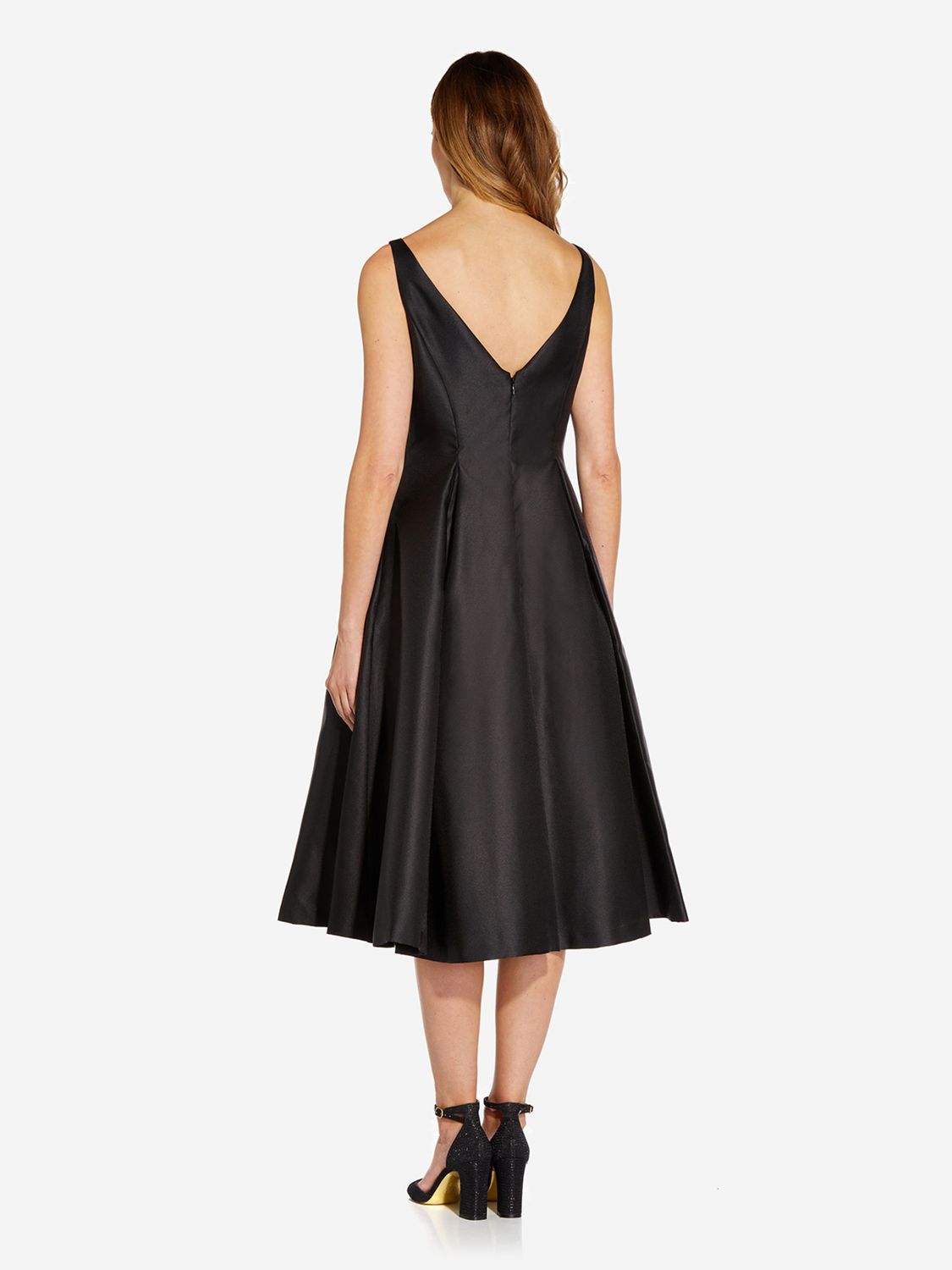 Adrianna Papell Sleeveless Cocktail Dress Black at John Lewis