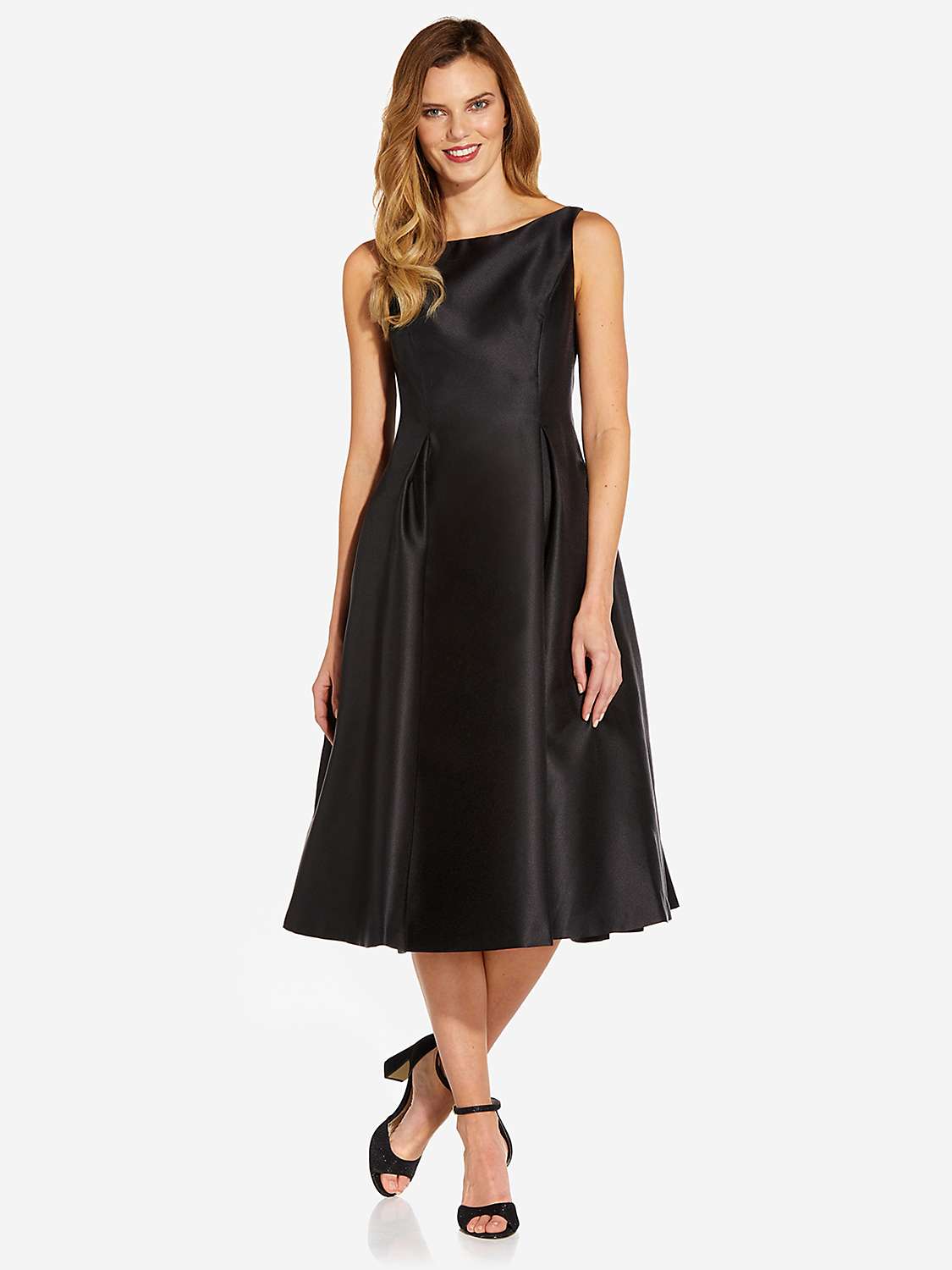 Buy Adrianna Papell Sleeveless Cocktail Dress, Black Online at johnlewis.com