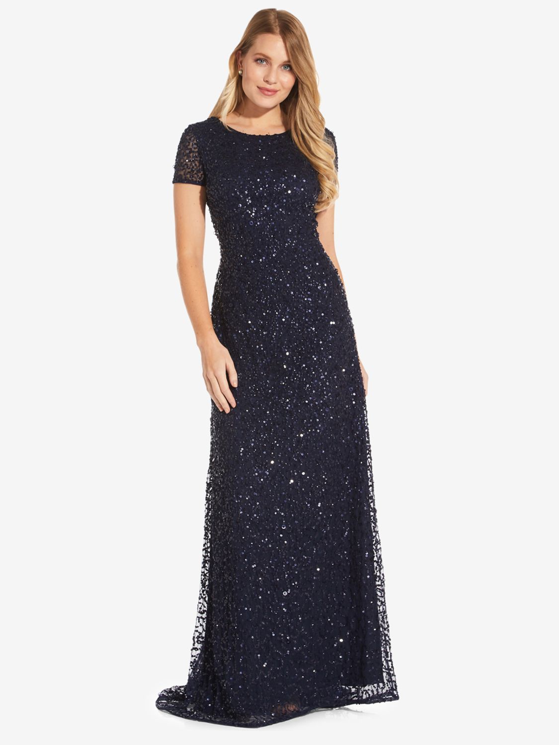 Adrianna papell navy cheap sequin dress